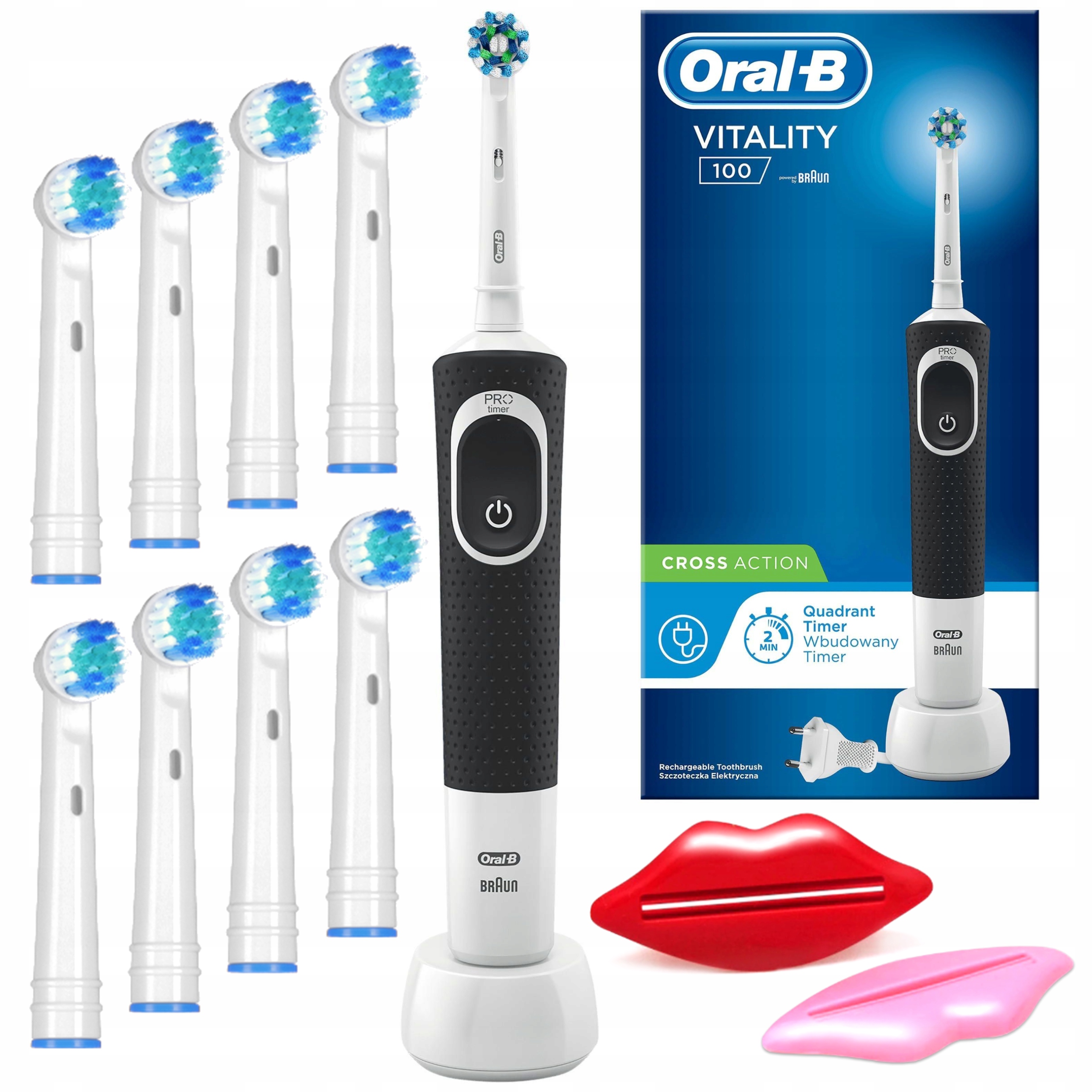 Oral-B D100 Vitality Cross Action Elektrická zubná kefka čierna + 2 ďalšie produkty